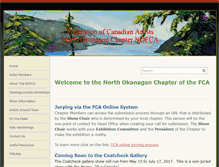 Tablet Screenshot of northokanaganfcaartists.com